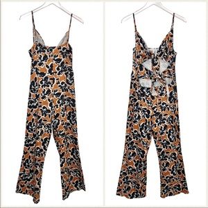 Leith orange cut out jumpsuit